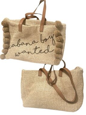 Woven Straw Tote Bag